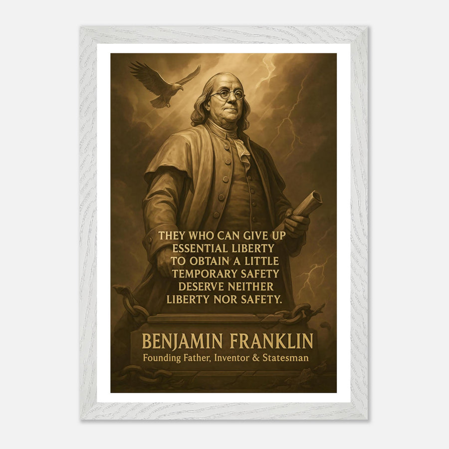 Benjamin Franklin - They Who Can Give up Essential Liberty – Canvas Art Print | Canvas of America