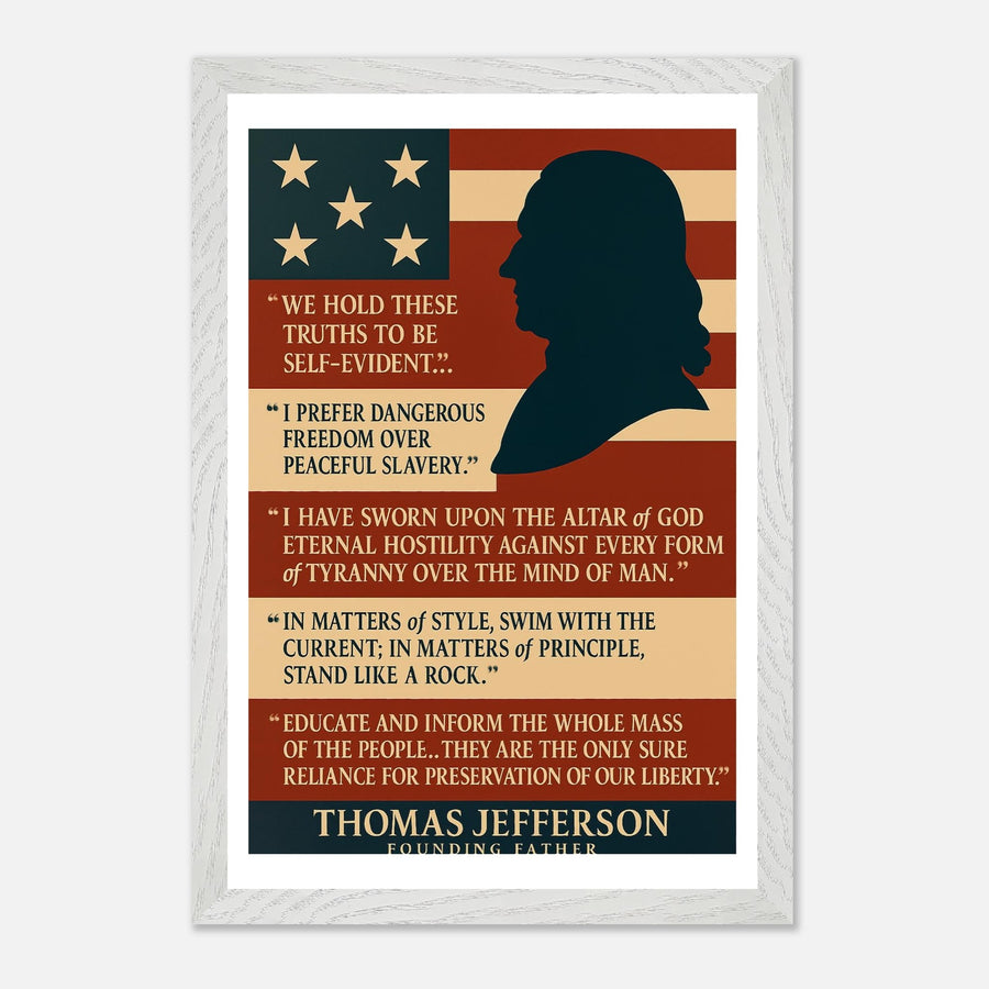 Thomas Jefferson - Iconic Quotes – Canvas Art Print | Canvas of America