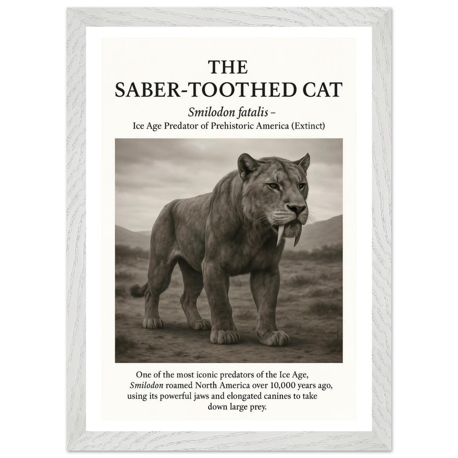 The Saber-toothed Cat – Canvas Art Print | Canvas of America