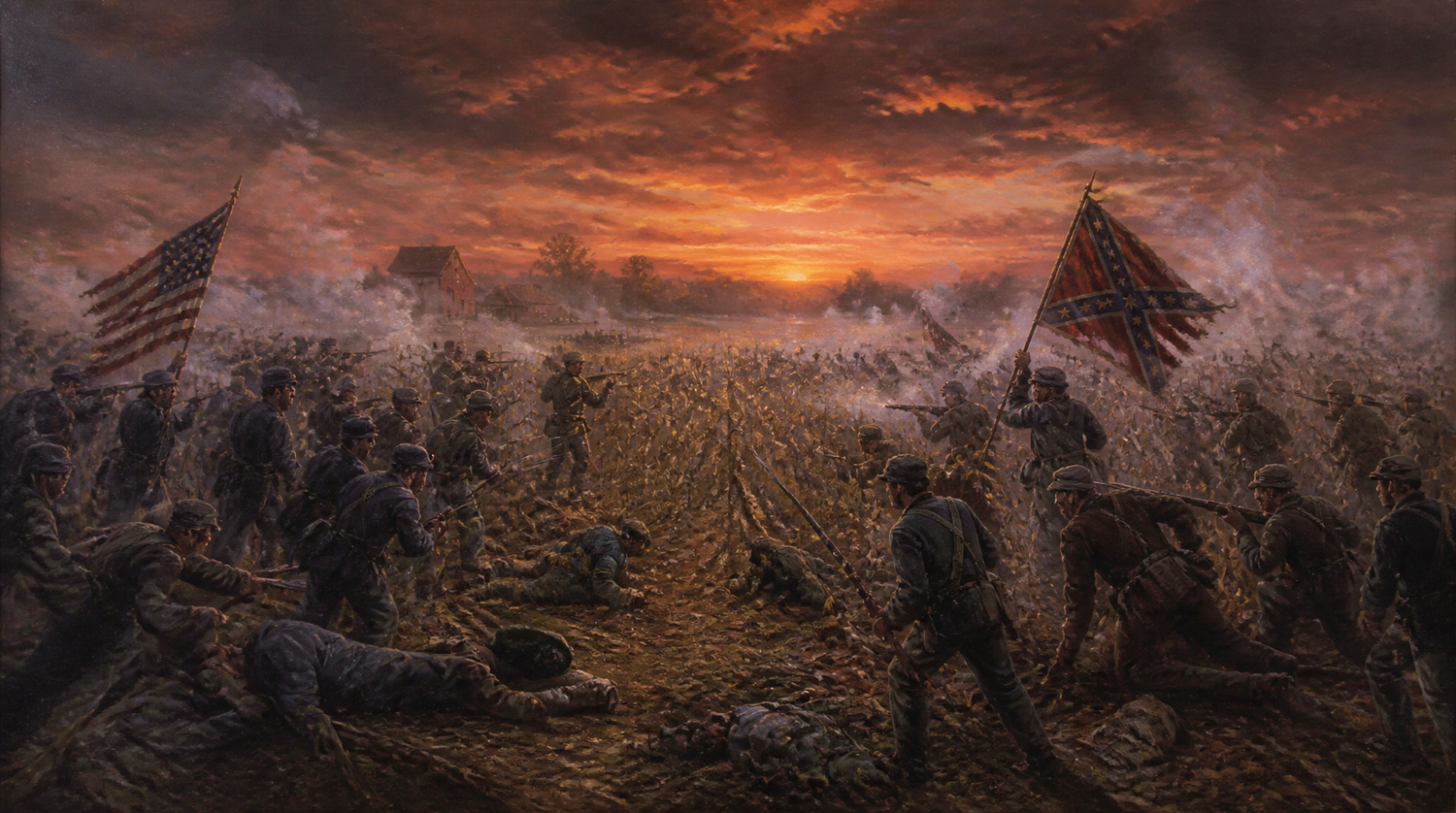 Battle of Antietam Civil War painting