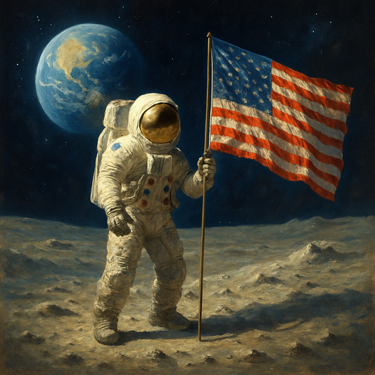 Apollo 11 moon landing art