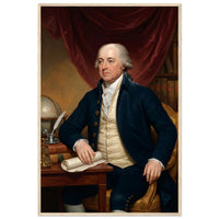 Framed portrait of a Revolutionary-era patriot, ready to hang.