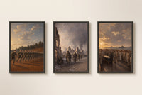 From Toccoa to Tokyo Bay set of framed prints displayed as a gallery wall