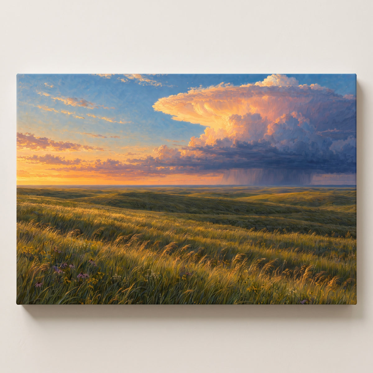 Kansas Tallgrass Evening gallery-wrapped canvas print