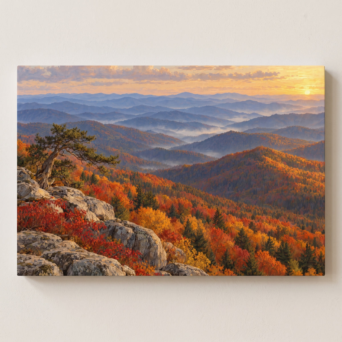 Blue Ridge in Autumn gallery-wrapped canvas print