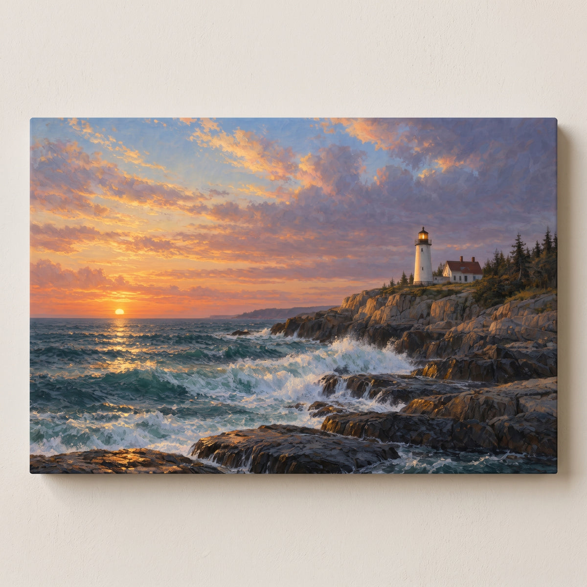 Maine Light at Dawn gallery-wrapped canvas print