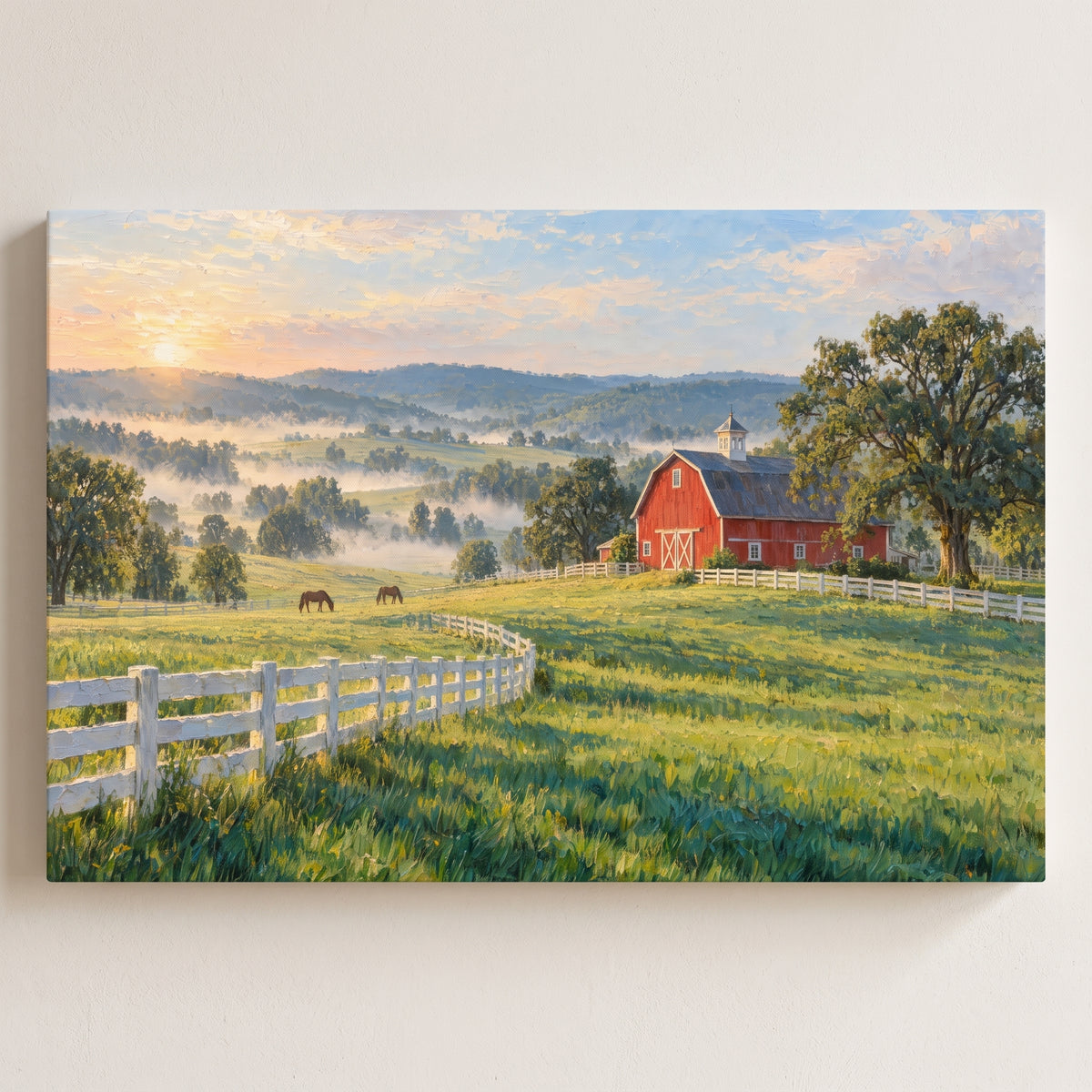 Kentucky Bluegrass Morning gallery-wrapped canvas print