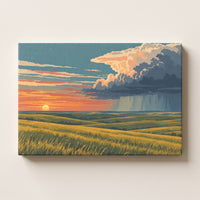 Prairie Evening gallery-wrapped canvas print