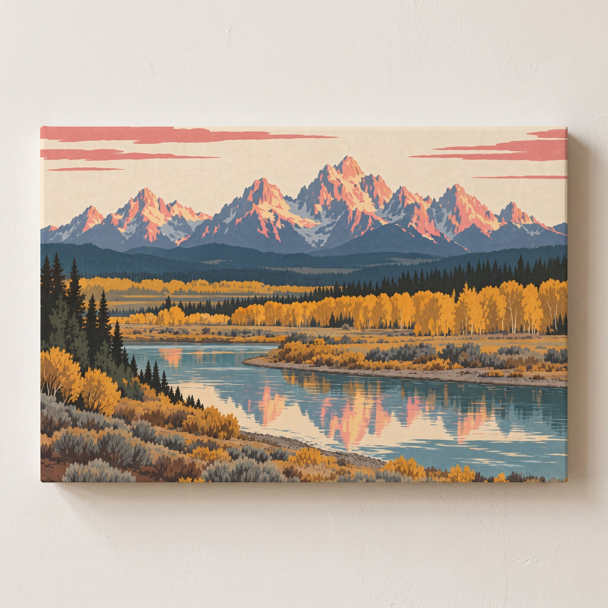 Teton Morning gallery-wrapped canvas print