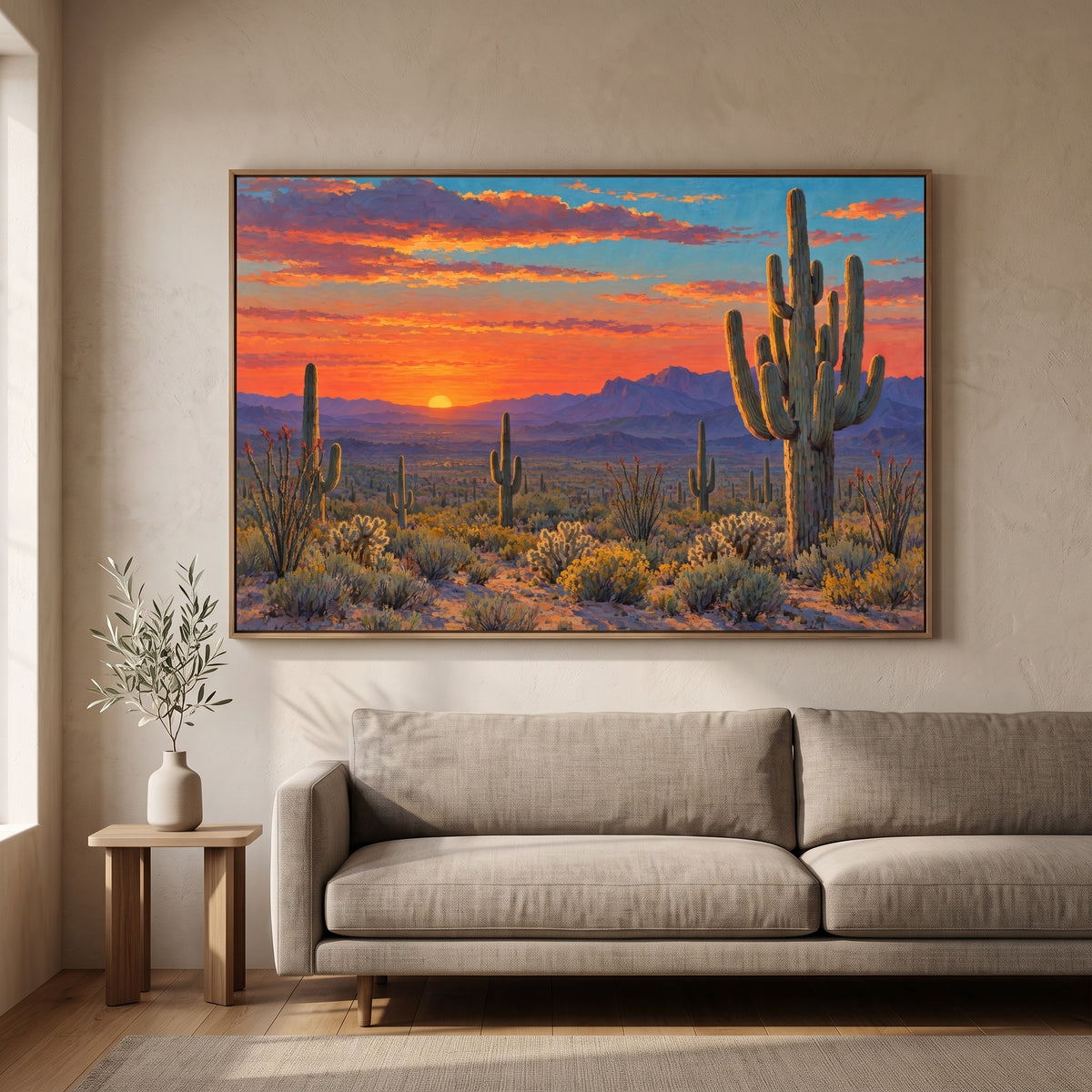 Saguaro Sunset, Arizona gallery-wrapped canvas print