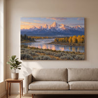 First Light on the Tetons gallery-wrapped canvas print