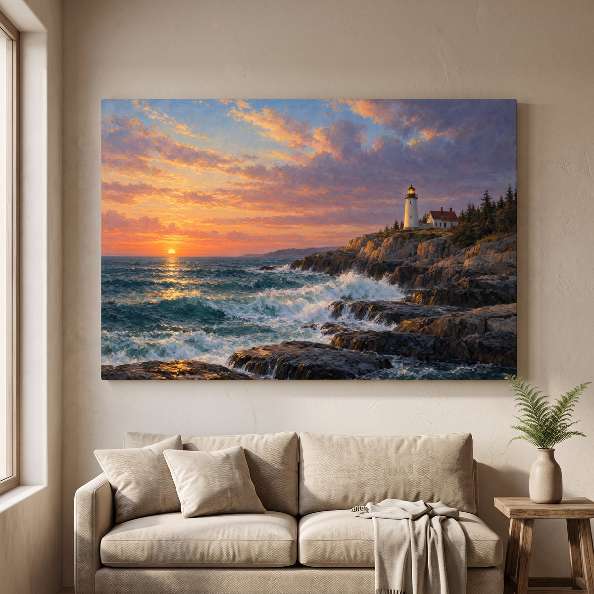 Maine Light at Dawn gallery-wrapped canvas print