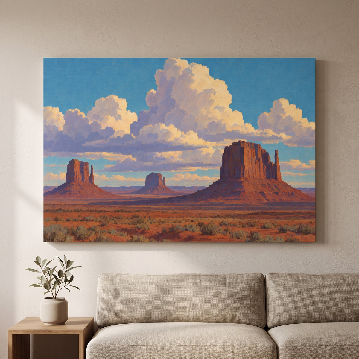Monument Valley Clouds gallery-wrapped canvas print