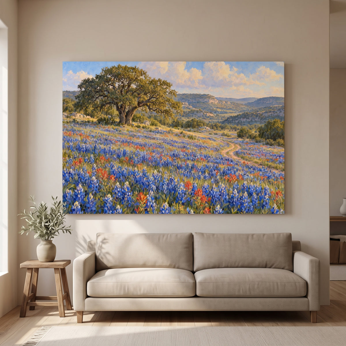 Texas Bluebonnet Spring gallery-wrapped canvas print