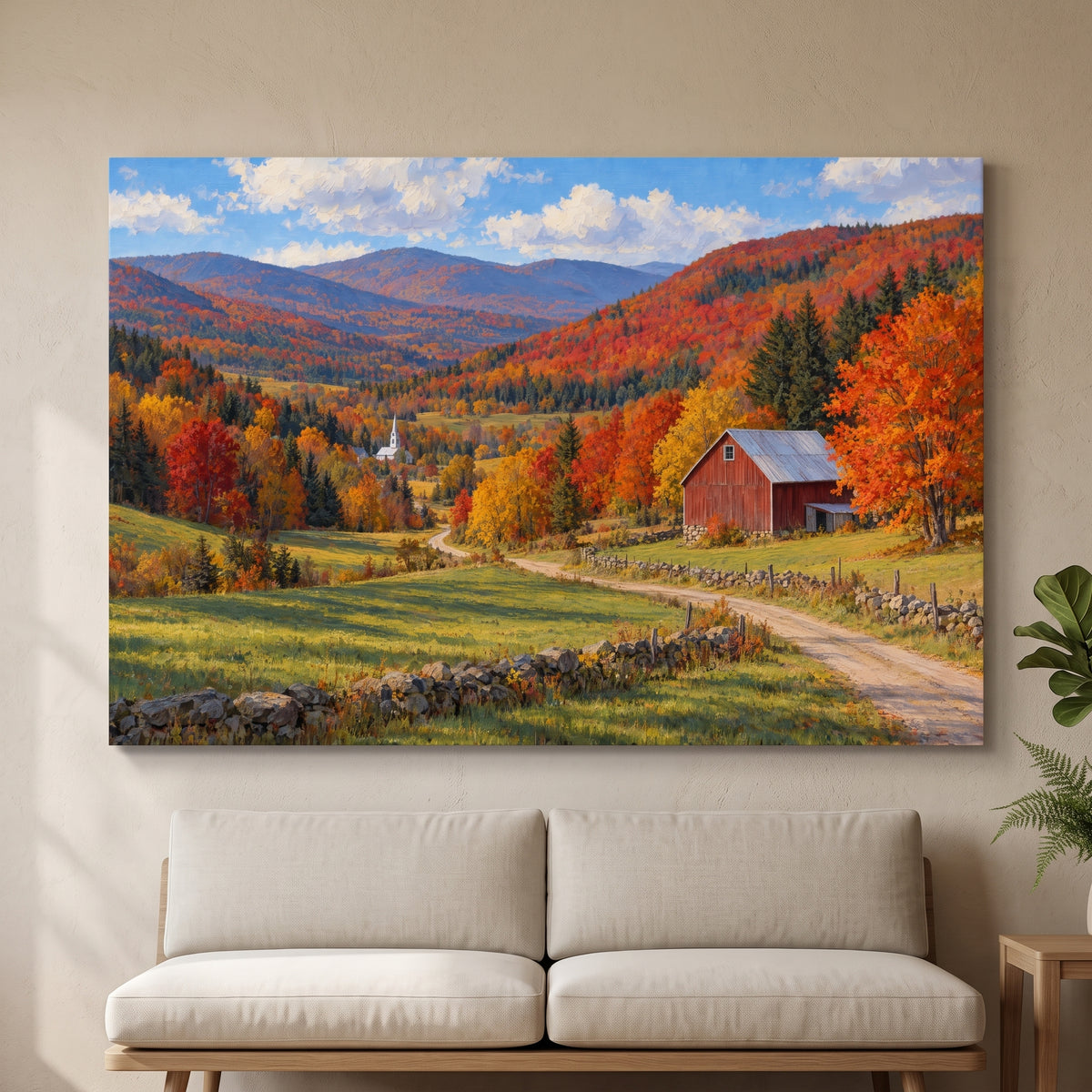 Vermont in October gallery-wrapped canvas print