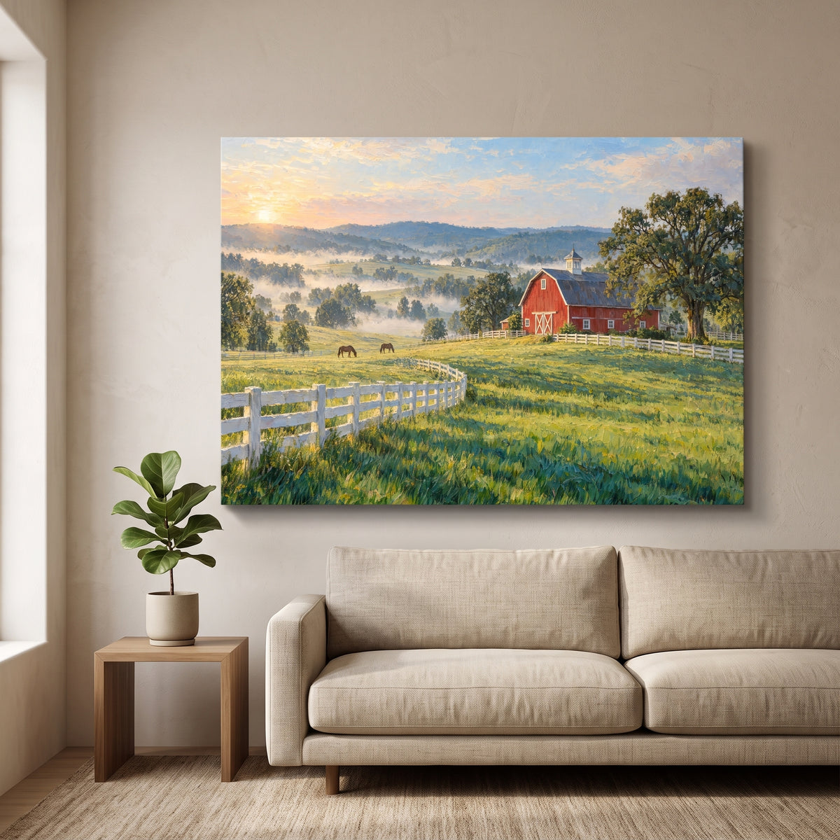Kentucky Bluegrass Morning gallery-wrapped canvas print