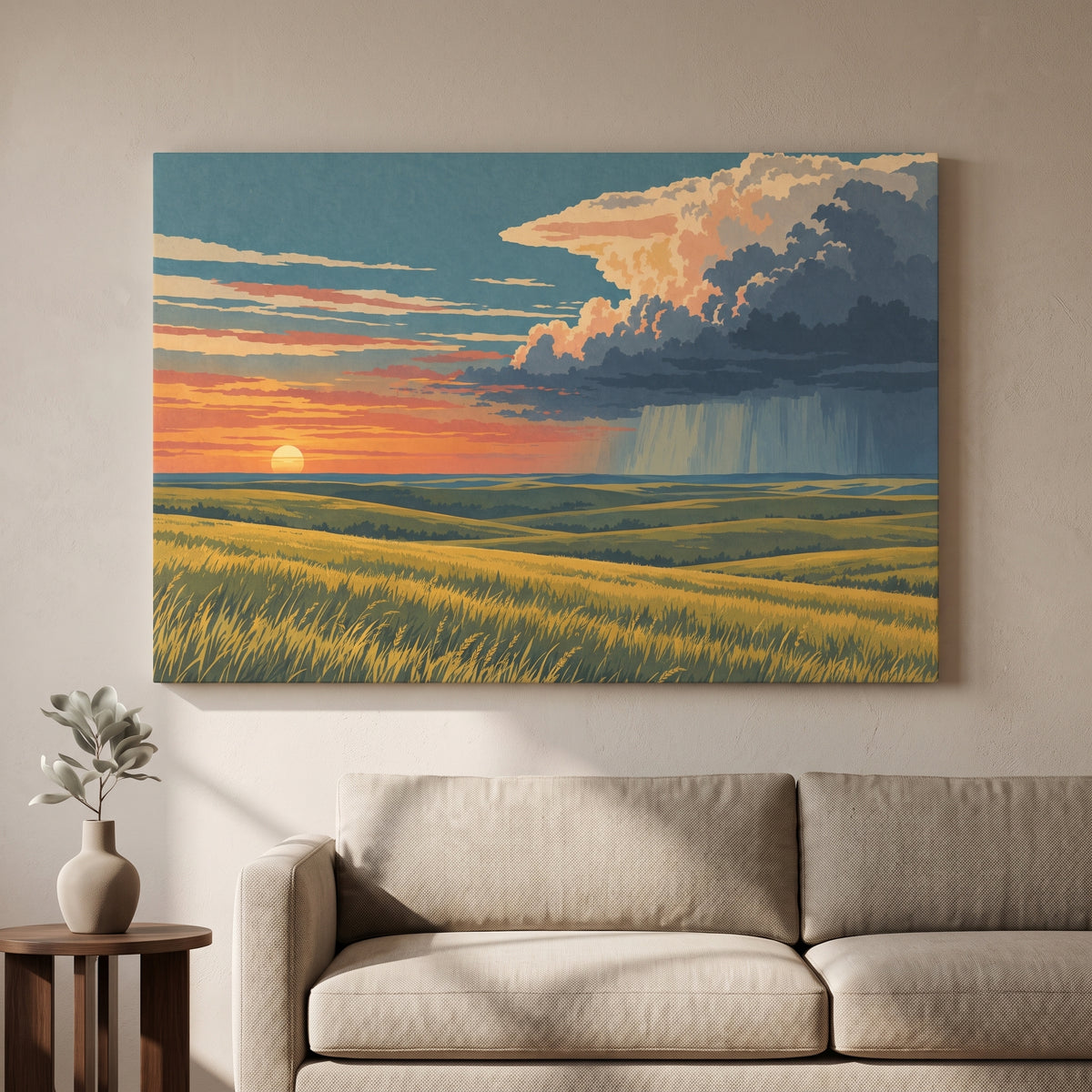 Prairie Evening gallery-wrapped canvas print