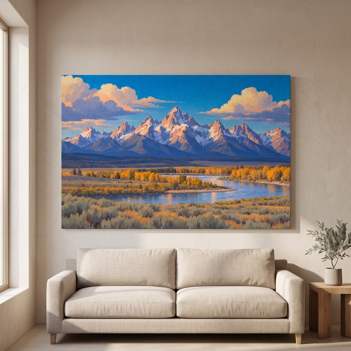 The Teton Range gallery-wrapped canvas print