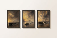 The Crossings set of framed prints displayed as a gallery wall