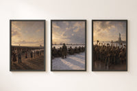 The Long Way Home set of framed prints displayed as a gallery wall