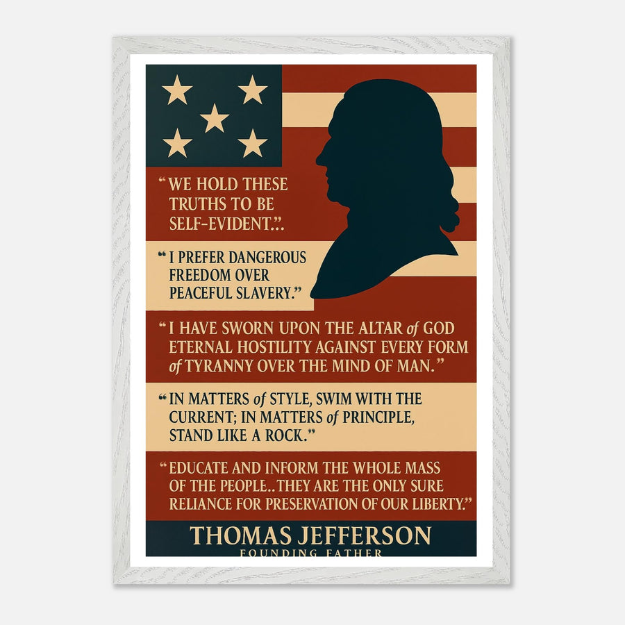Thomas Jefferson - Iconic Quotes – Canvas Art Print | Canvas of America