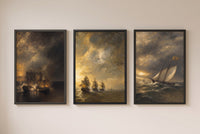 The Revolution at Sea set of framed prints displayed as a gallery wall