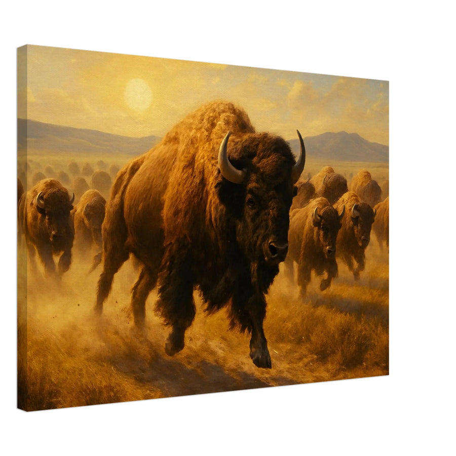 Bisons on the Plains – Canvas Art Print | Canvas of America