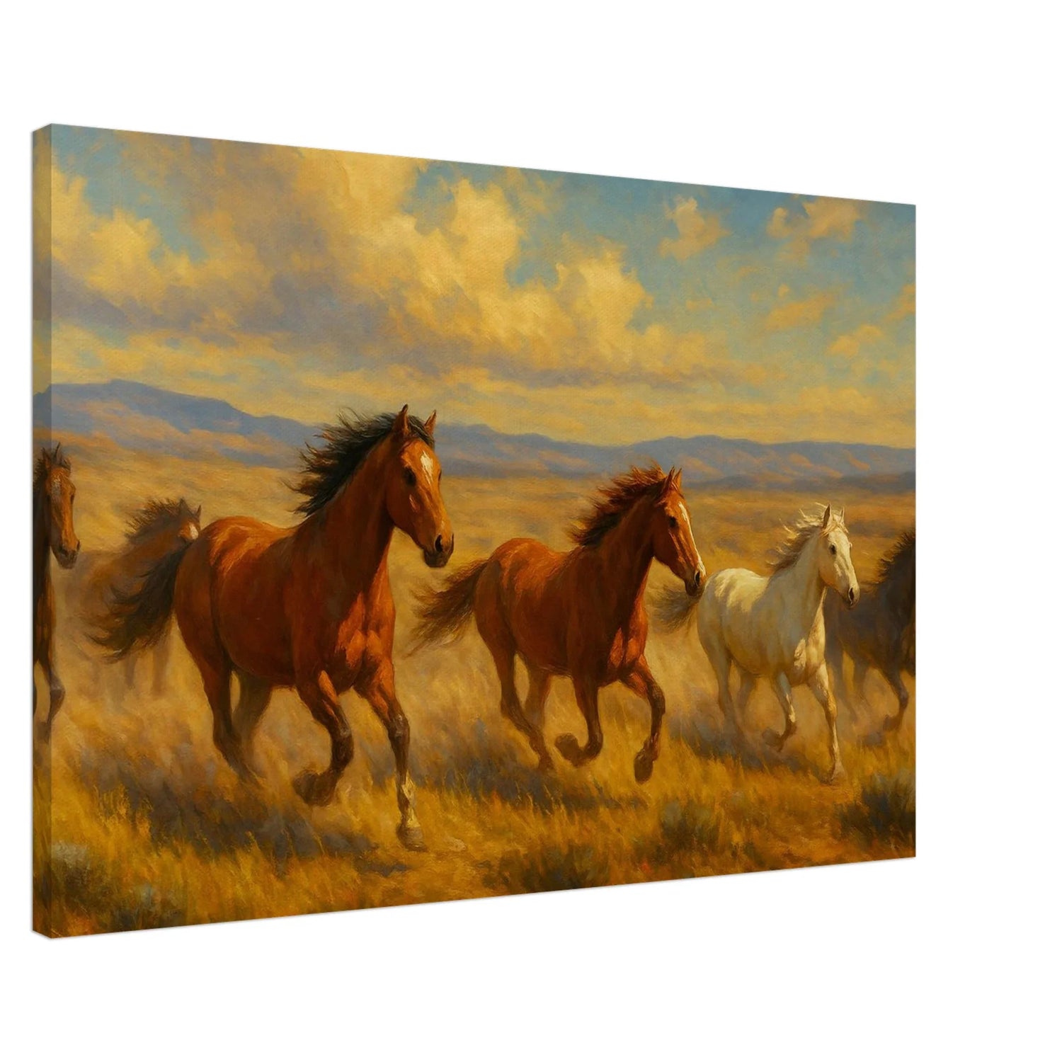 Wild Mustang Race – Canvas Art Print | Canvas of America