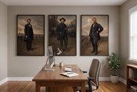 The Union Commanders framed prints hung in a home office