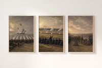 A House Divided set of three framed prints displayed as a gallery wall