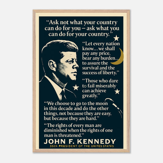 JFK - Words that Moved a Nation – Canvas Art Print | Canvas of America