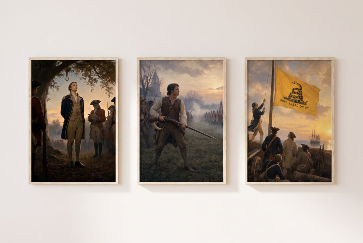 Acts of Defiance set of framed prints displayed as a gallery wall