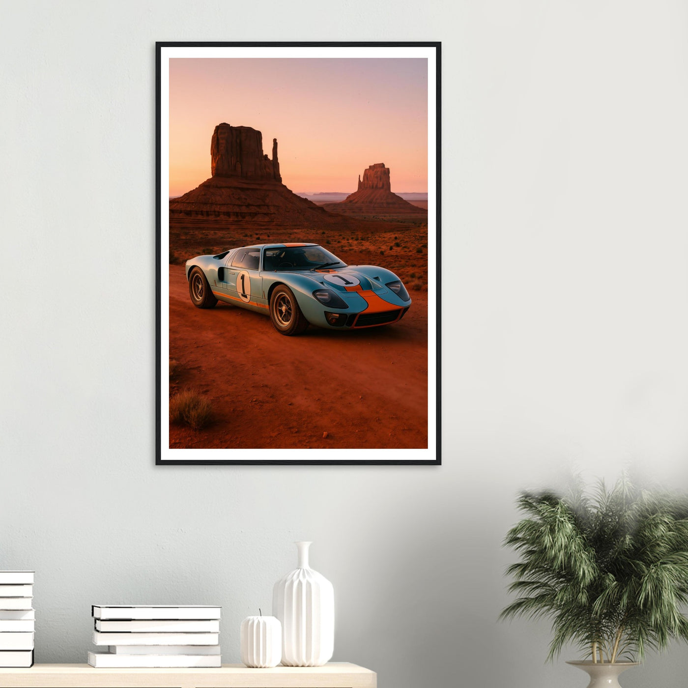 1965 GT40 in Monument Valley – Canvas Art Print | Canvas of America