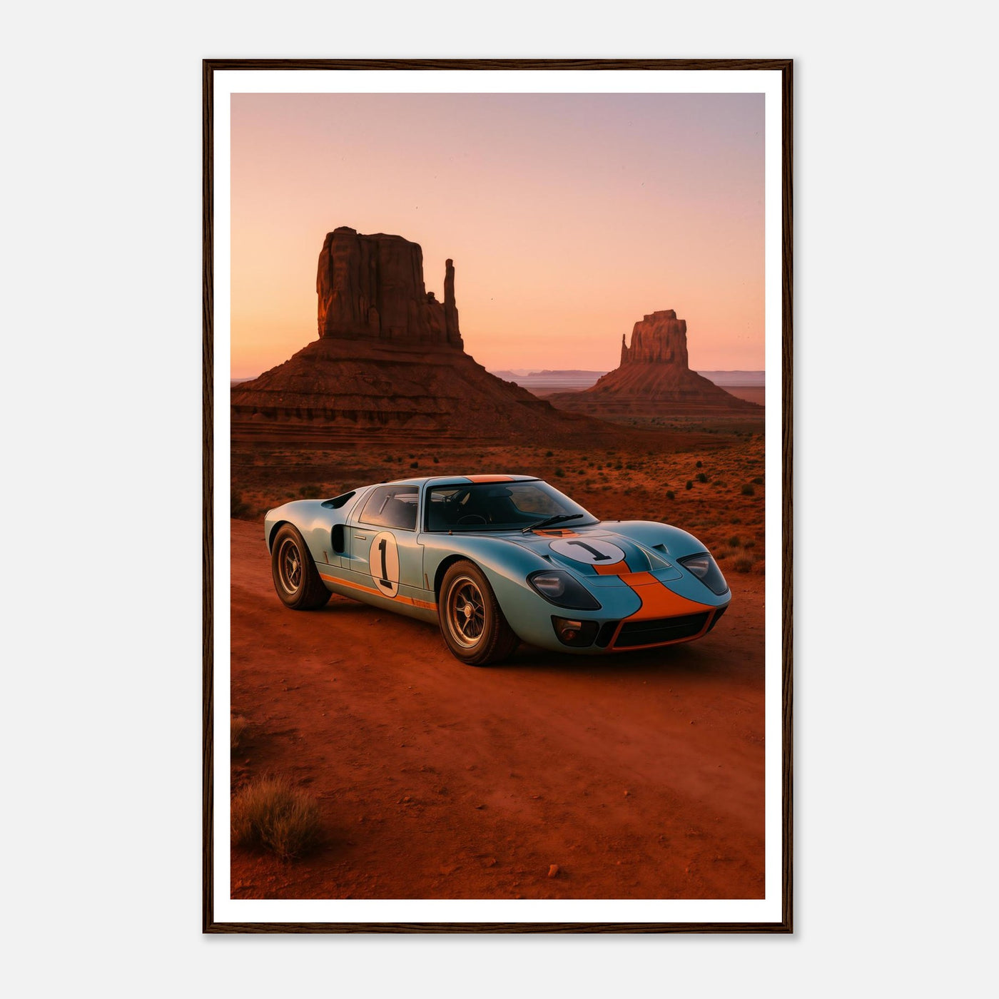1965 GT40 in Monument Valley – Canvas Art Print | Canvas of America