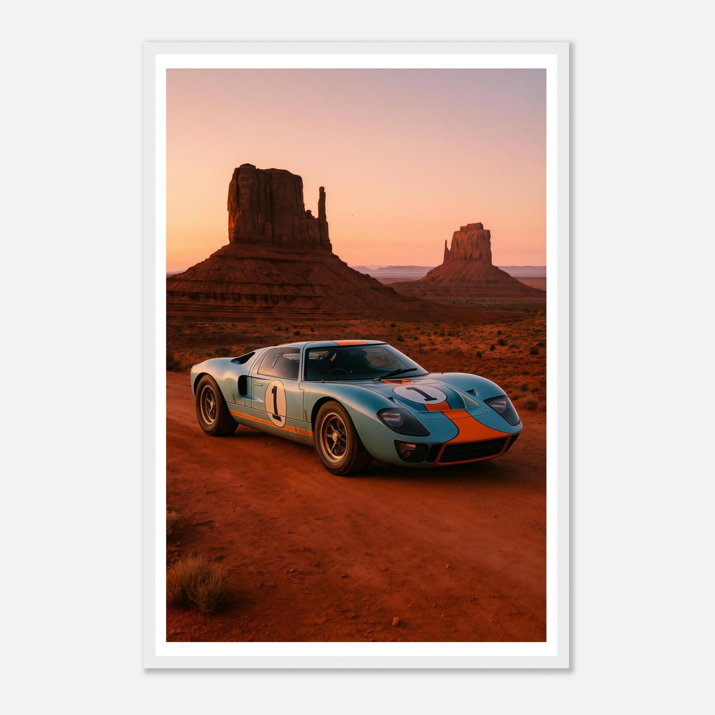 1965 GT40 in Monument Valley – Canvas Art Print | Canvas of America