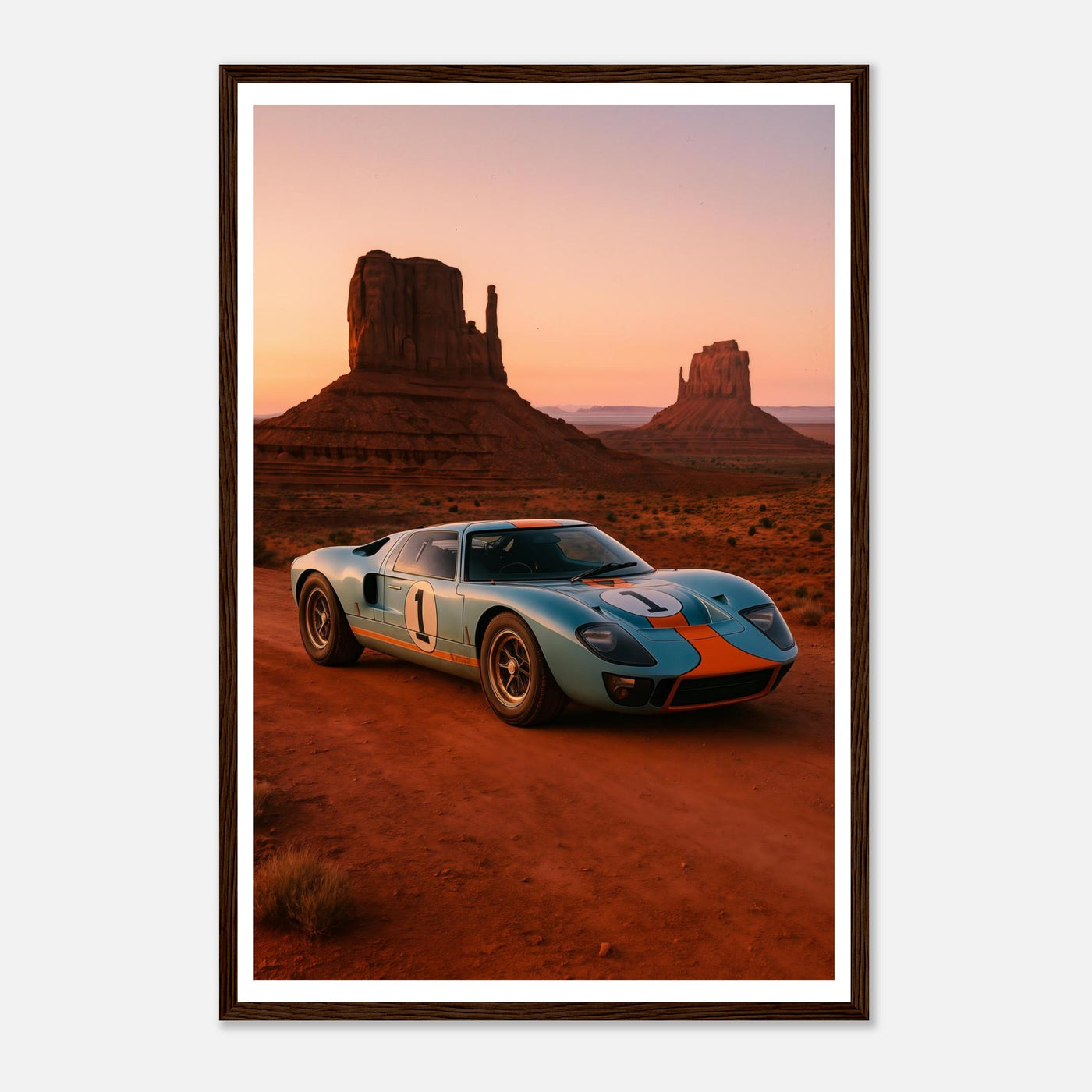 1965 GT40 in Monument Valley – Canvas Art Print | Canvas of America