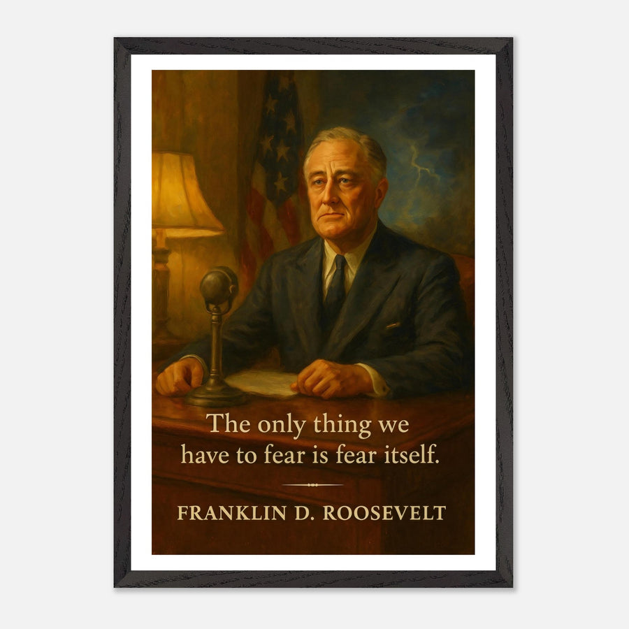 Franklin D. Roosevelt - Only Thing we Have to Fear – Canvas Art Print | Canvas of America