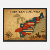 Thirteen Colonies – Canvas Art Print | Canvas of America