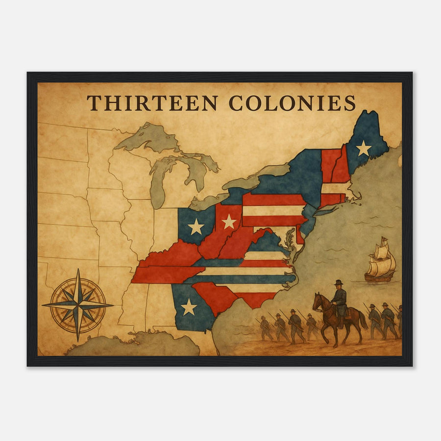 Thirteen Colonies – Canvas Art Print | Canvas of America