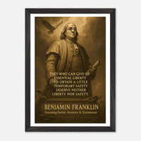 Benjamin Franklin - They Who Can Give up Essential Liberty – Canvas Art Print | Canvas of America