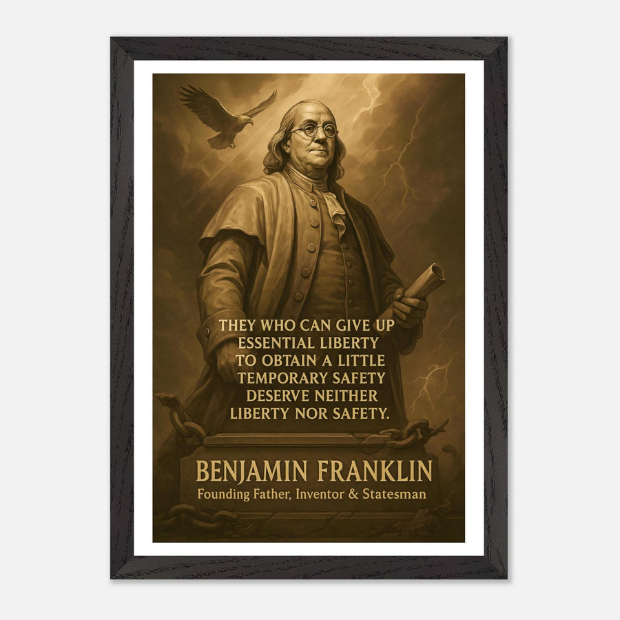 Benjamin Franklin - They Who Can Give up Essential Liberty – Canvas Art Print | Canvas of America