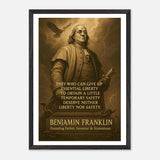 Benjamin Franklin - They Who Can Give up Essential Liberty – Canvas Art Print | Canvas of America