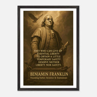 Benjamin Franklin - They Who Can Give up Essential Liberty – Canvas Art Print | Canvas of America