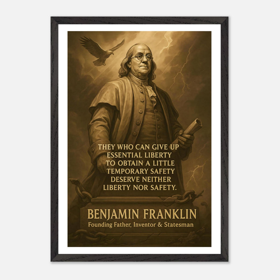 Benjamin Franklin - They Who Can Give up Essential Liberty – Canvas Art Print | Canvas of America