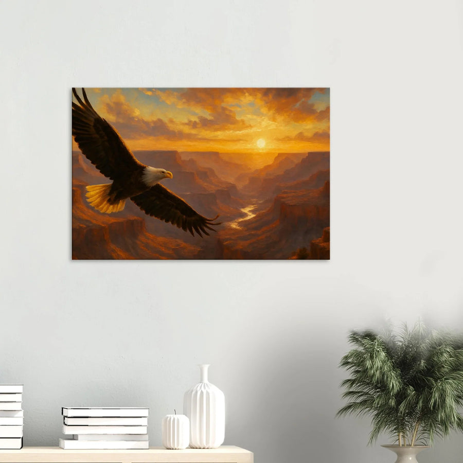 Soaring Eagle over the Grand Canyon – Canvas Art Print | Canvas of America