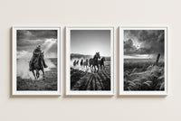 Wranglers set of framed prints displayed as a gallery wall
