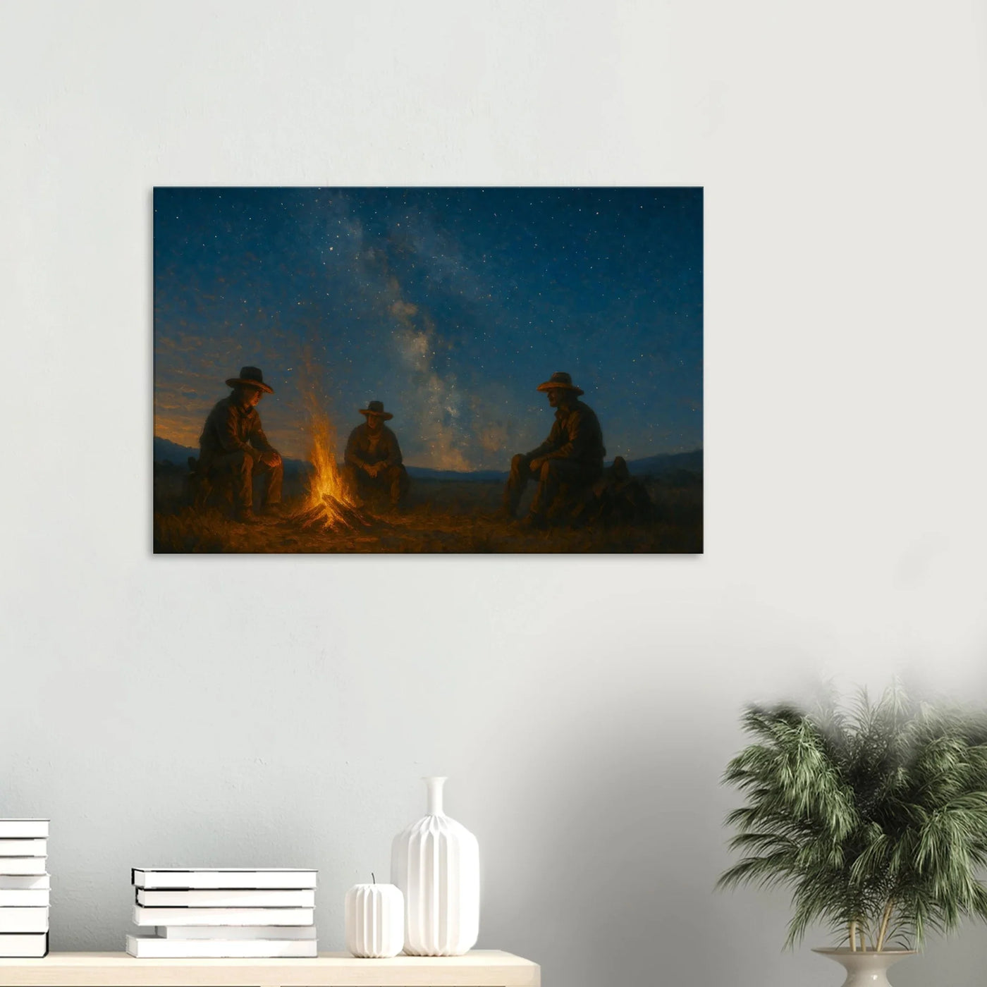 Campfire in the Wild West – Canvas Art Print | Canvas of America