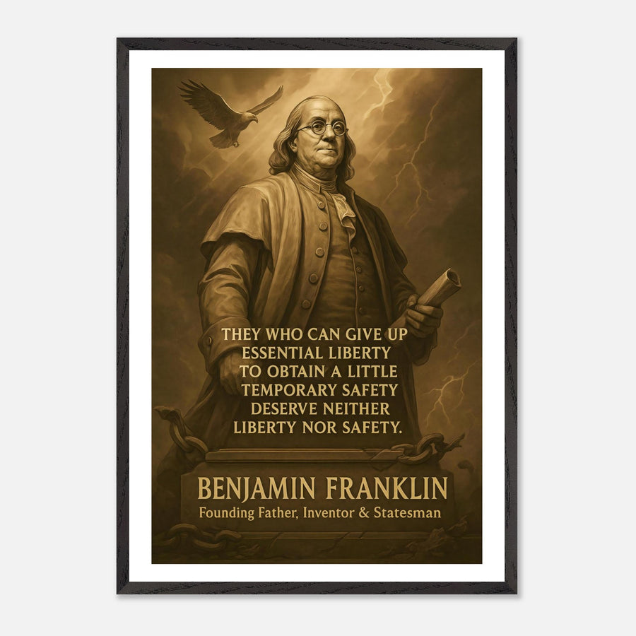 Benjamin Franklin - They Who Can Give up Essential Liberty – Canvas Art Print | Canvas of America