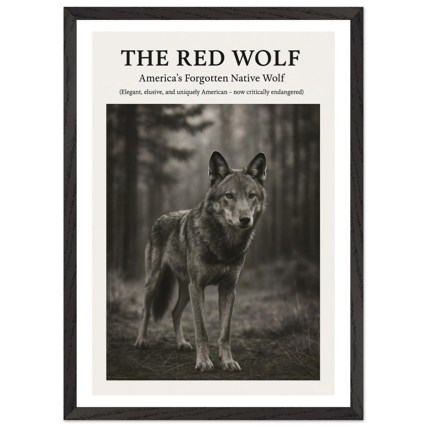 The Red Wolf – Canvas Art Print | Canvas of America