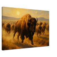 Bisons on the Plains – Canvas Art Print | Canvas of America